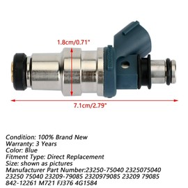IXGKHC 23250-75040 - Inyectores de combustible para Toyota Tacoma 2.4L-L4 FJ376 (4)