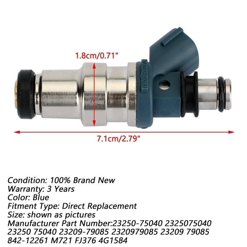 IXGKHC 23250-75040 - Inyectores de combustible para Toyota Tacoma 2.4L-L4