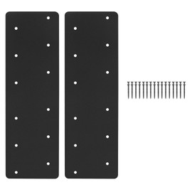 XIHUWZ 2 Pcs 16"x5"Straight Steel Flat Plate,Heavy Duty Mending Plate Joining Brackets, I Shape Strap Metal Plate Fit 4x4,6x6 for Repair House,Furniture,Pavilion,Truss framing