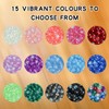 Soeoy 8 mm Round Glass Beads for Bracelets, 100 Pcs