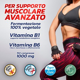 PROLABS – Bcaa Aminoacidi Ramificati Compresse 8.1.1, Amminoacidi 100% Veg con Vitamina B6, B1 e L-Leucina (8 parti) Crescita e Recupero Muscolare, Integratore Post e Pre Workout, 150 Tablet (1000 mg)