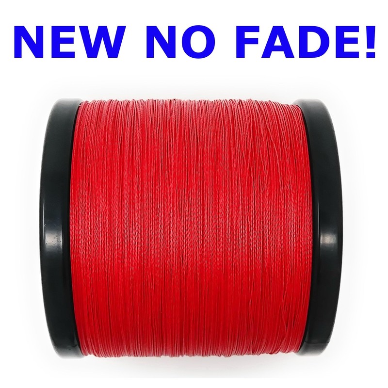 Reaction Tackle Braided Fishing Line NO Fade Red 100LB 300yd
