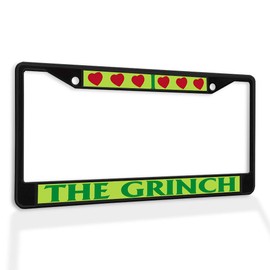 Metal Insert License Plate Frame I Love The Grinch B Weatherproof Car Accessories Black 2 Holes Solid Insert