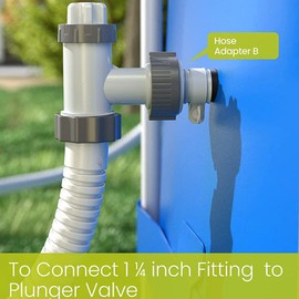 Pool Filter Pump Hose Adapter Converter Type B - 1.25 Inch to 1.5 Inch Replacement Connector for Swimming Pool Accessories | Universal Fit for Intex Pool Pumps & Hoses (2 Pack)