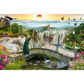 LAVIA Puzzles, Premium Jigsaw Puzzle for Adult and Kids, Amazing1000 pcs Night Family Toy with English Pattern on The Back and Full Size Poster, 27.5 inch * 19.7 inch (70cm * 50cm).