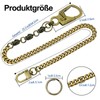 Ahiller Men's Wallet Chain with Carabiner, Heavy Skull Trouser Chain,