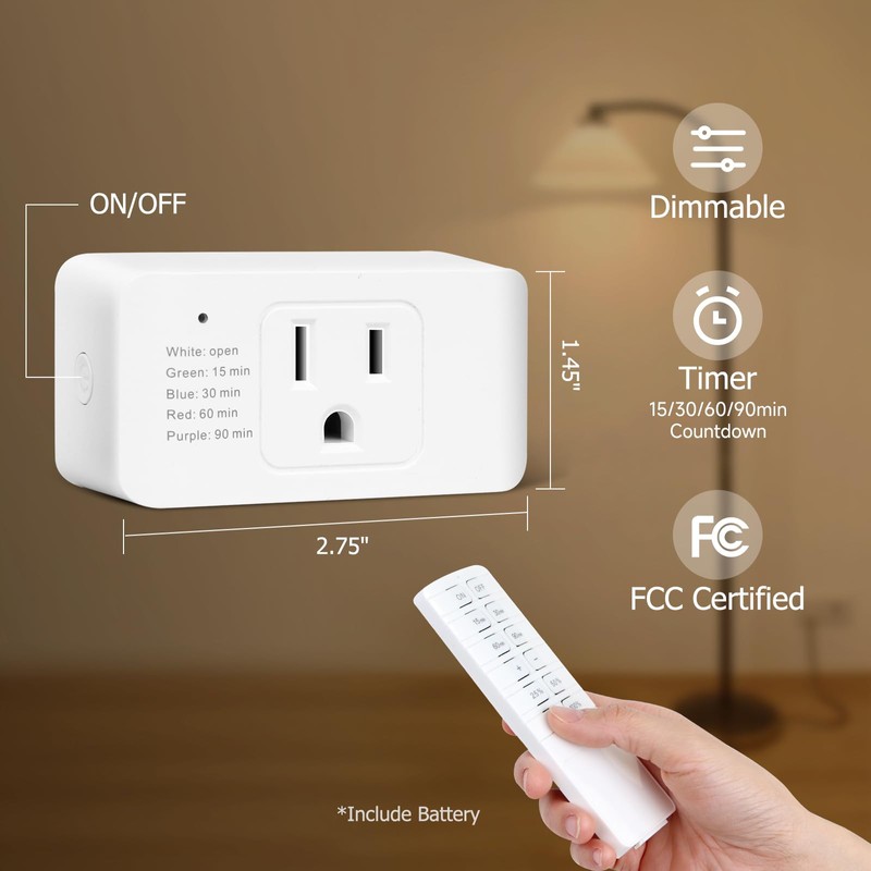 GMY Plug in Dimmer Switch for Lamp with Timer, Remote