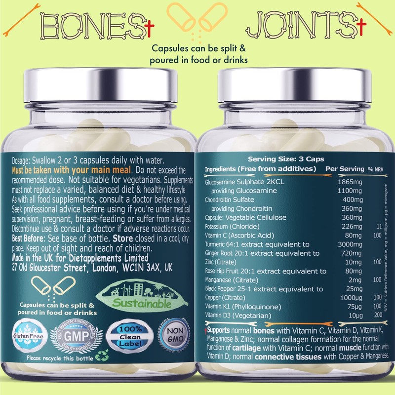 Glucosamine & Chondroitin complex – 180 High Strength Capsules –