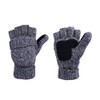 Variety To Go Winter Knitted Fingerless Gloves Convertible Wool Mittens