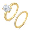 FUNEIA Cubic Zirconia Gold Rings for Women Non Tarnish Trendy