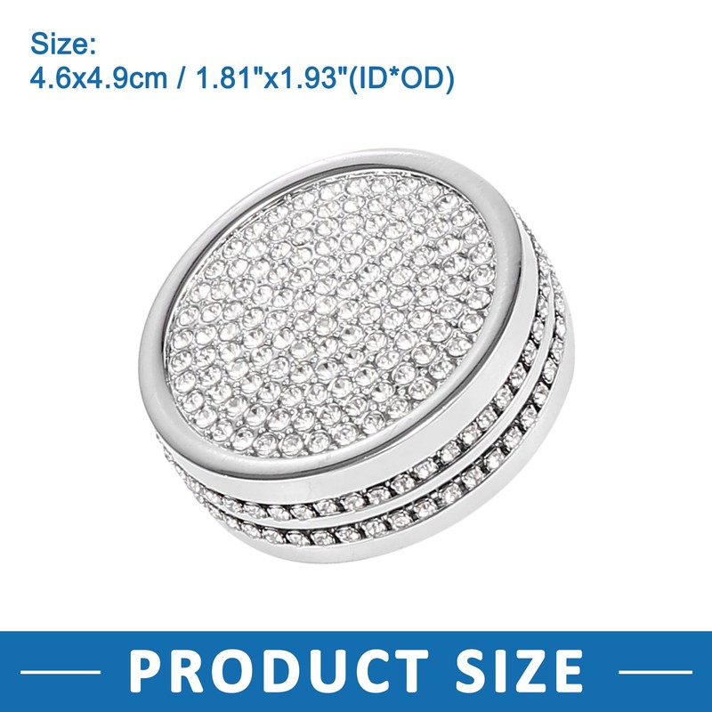A ABSOPRO Car Bling Multimedia Knob Cover Interior Trim Decals