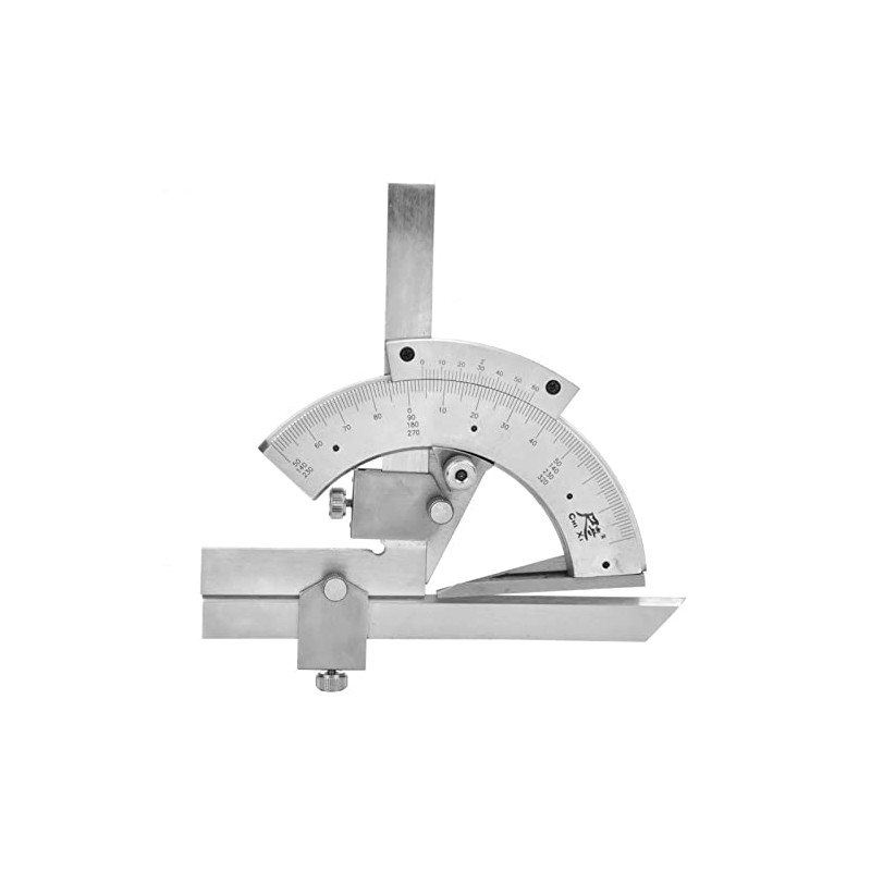 Universal Carbon Steel Vernier Bevel Protractor 0-320°, Precision Angle Measuring