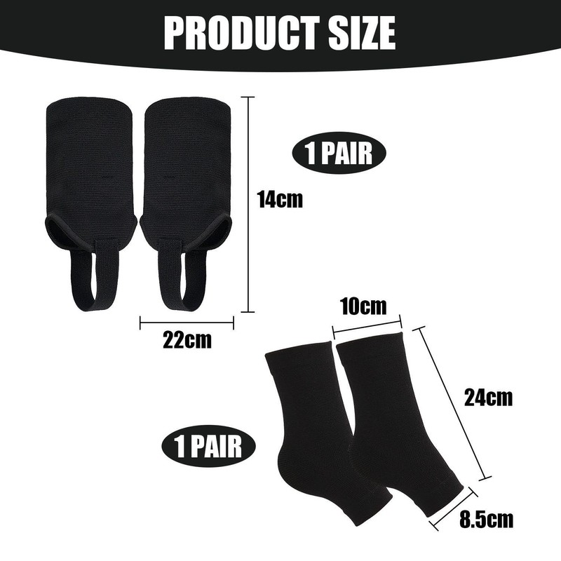 CWPFVQA 2 Pairs Ankle Support Football Black Ankle Support Football