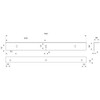 SOTECH Set of 3 Support Brackets 400 mm White Including