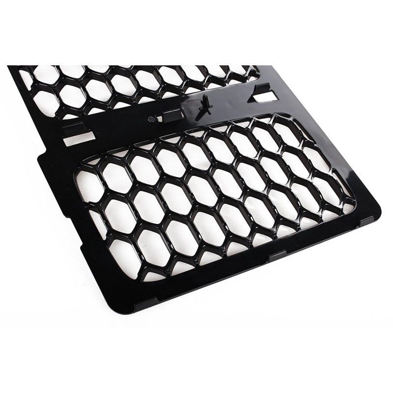 Savadi-Car 7PCS Black Front Grille Inserts Trim Mesh Kit For
