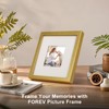 TOFOREVO Picture Frames 8x8 Set of 2 Distressed Gold Wood