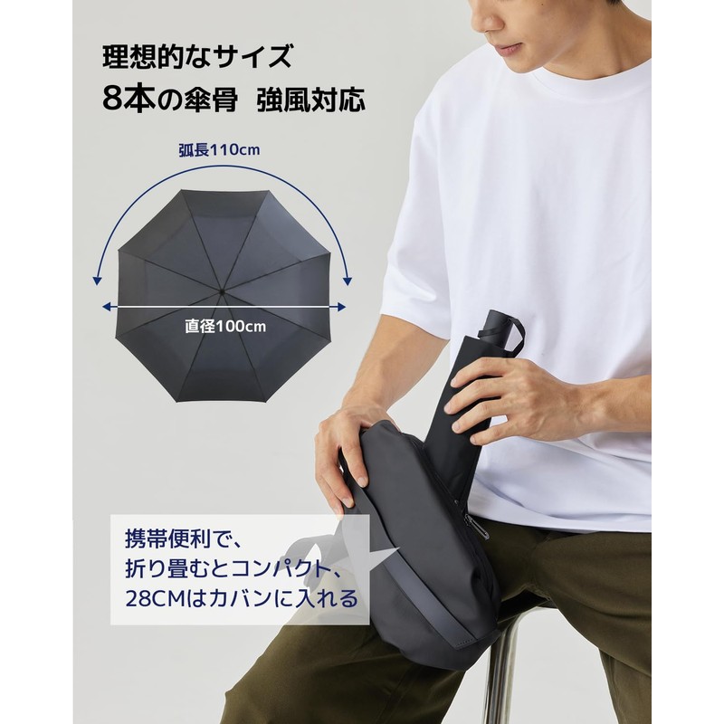 Konciwa Shape Memory Folding Umbrella, 3 Seconds Folding Umbrella, 8