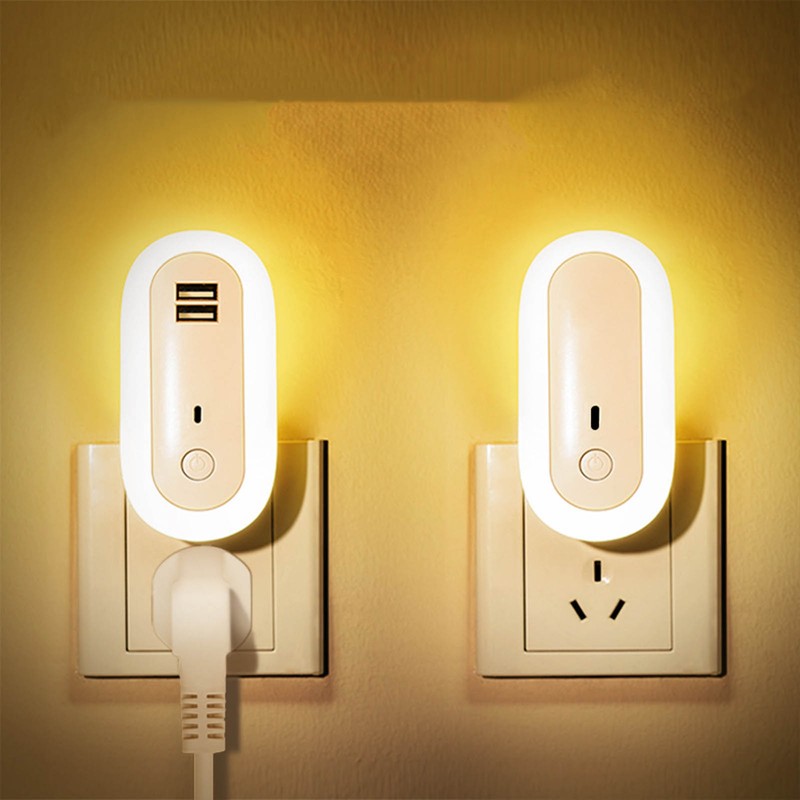Night Lights Plug Into Wall LED Wall Bedside Lamp with