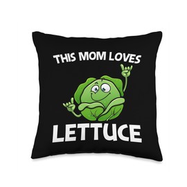 Cool Lettuce For Mom Mother Vegetarian Vegan Food Vegetable Throw Pillow