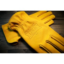 Golden Stag Work Gloves Women 250W Medium Heavy Duty USA Made Cowhide Womens Leather Work Gloves Gardening Gloves for Women Kids Working Gloves