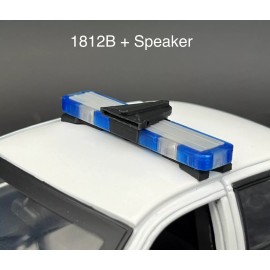 LED Ready Lightbar 1/18 LED Ready Whelen Edge Lightbar Blue w/ Speaker Highway Patrol State Police