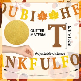 Pre Assembly Happy Friendsgiving Banner Gold Glitter Thankful For You Banners Turkey Maple Leaves Garland Signs Fall Funny Thanksgiving Decorations Indoor Fireplace Mantle Home Office Party Supplies