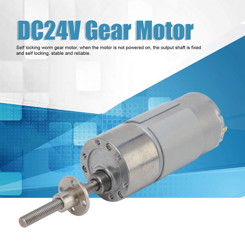 DC24V Self Locking Worm Gear Motor High Torsion Speed Reduction