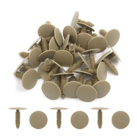 30pcs 7mm x 25mm x 28mm Car Plastic Trim Door Panel Retainer Clips Rivet Beige