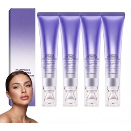 Suero labial hidratante y voluminizador antiarrugas. Reduce las líneas de expresión y nutre. Bálsamo labial hidratante y no pegajoso. Suero labial antiarrugas calmante de larga duración. (4PCS)