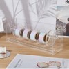 SUPERFINDINGS Acylic Label Dispenser Adjustable Sticker Roll Holder with 8
