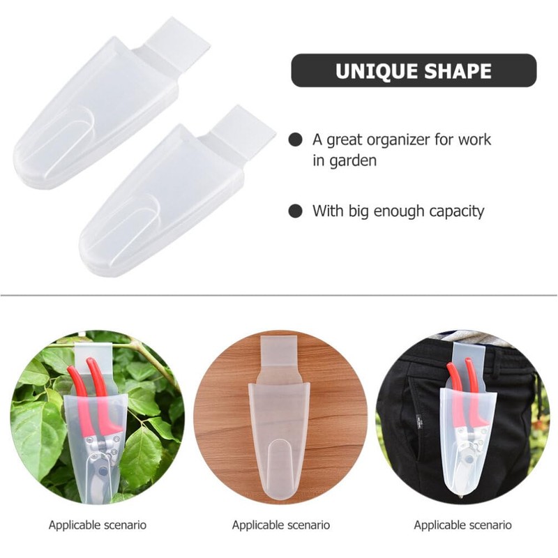 Yardwe Pruning Shears Storage Box 8.5 Inch Transparent Plastic Organizer