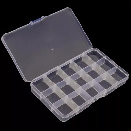 Unbranded 2Pack Clear Jewelry Box Plastic Bead Storage Craft Container Earrings Organizer