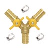 Hooshing Brass 3 Way Shut Off Valve 3/4" Hose Barb