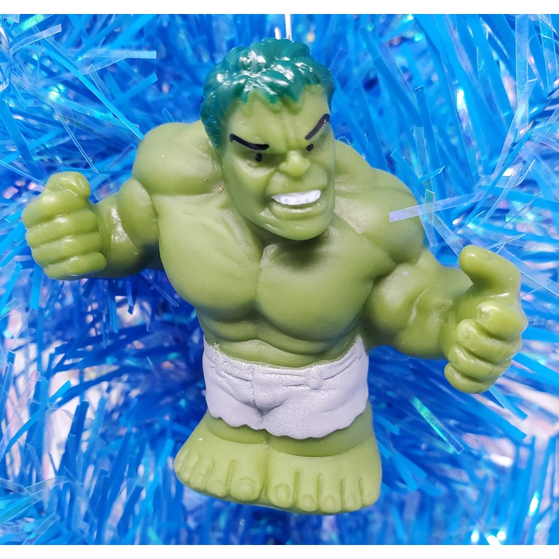 Generic Super Hero Ornament Set - Green Resin Comic Book