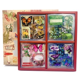 508pcs DIY Aesthetic Scrapbooking Supplies Kit - Vintage Junk Journal Kit Mystical Jungle Ephemera Journal Stickers for Journaling Plant Butterfly Flower Mushroom Insect Stickers Stuff for Teen Girls