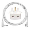 UK Grounding Socket Plug with 15 Feets Earthing Grounding Cord Cable for Gronding Mat Wrist Strap Sheet Pillowcase Pad Earth Blanket Products Earthing Socket Adapter with UK Plug