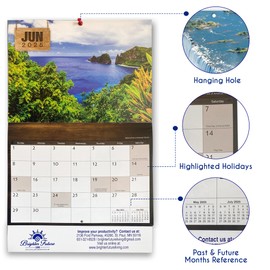 2025 National Parks Wall Calendar: 13 Months of Stunning US & Canada Nature Photos, 11"x17" Eco-Friendly, Glossy, UV Cover, Ideal for Gifting