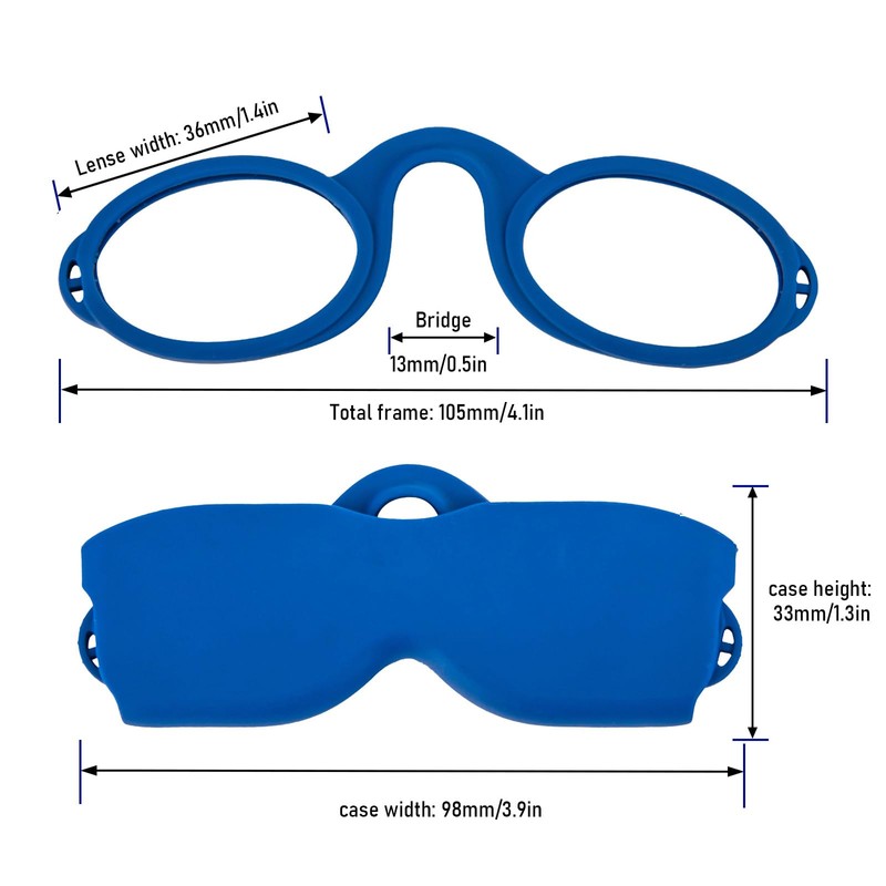 REAVEE Ultra Slim Armless Reading Glasses for Men Women, Small