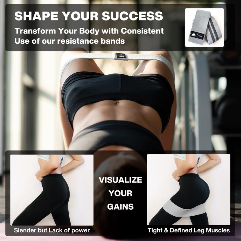 Meteor Non-Slip Resistance Bands Set - Fabric Booty Bands for
