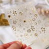 Gold Silver Star Moon Sun Nail Boho Baroque Celestial Nail