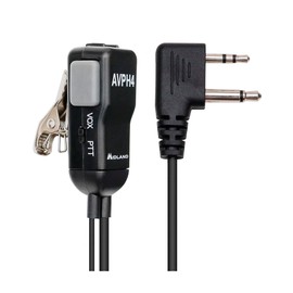 Midland - AVPH4 Ear Clip Headset for Midland GMRS Radios – Secure Fit - Crystal Clear Communication Built-In Microphone and Push To Talk Button – For Security Industry, Hunting, and Restaurants