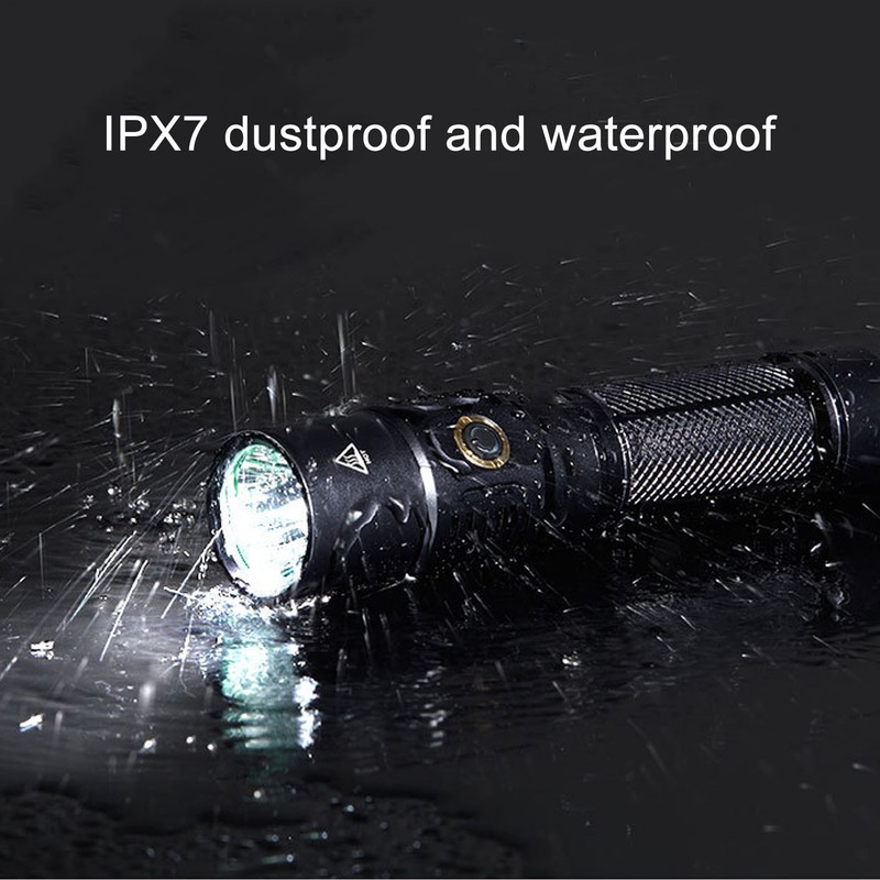 Super Bright Flashlight IPX7 Waterproof White Light Portable Rechargeable Flashlight