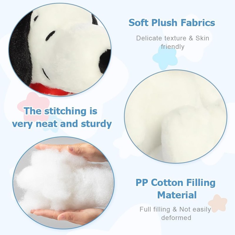 SLPERJE Plush Toys Snopy Dog Plushie Stuffed Doll Cuddly Collectable