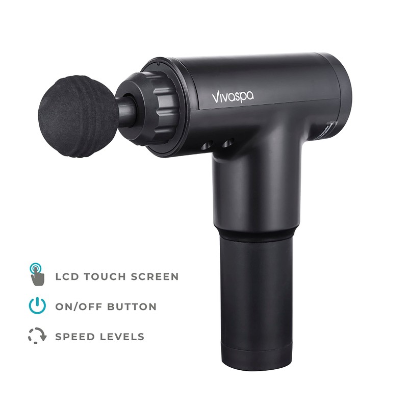 Vivitar Vivaspa Handheld Cordless & Rechargeable Massage Gun with LCD