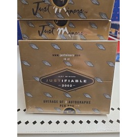 2002 JUST MINORS JUSTIFIABLE BASEBALL BOX 18 PACKS NEW FACTORY SEALED 🔥🔥