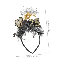 TOVINANNA Year Party Headband Women's Christmas Headband Happy Year Hairband for Women's Party Accessories