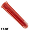 TERF® Premium Quality Red Wall Plugs - 6mm x 30mm