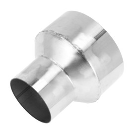 X AUTOHAUX Mandrel Exhaust Pipe Adapter Concentric Reducer Car Exhaust Pipe Tubing Piping Adapter 2.5" OD to 4" OD 4" Length 201 Stainless Steel Silver Tone