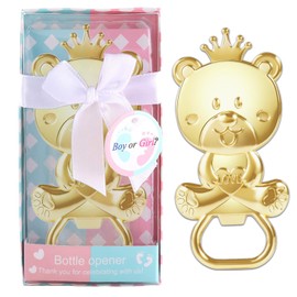 24 pcs Baby Shower Party Favor Bottle Opener Party Supplies Decoration Baby Shower Return Gift for Guest Baby Shower Souvenir for Boy or Girl Bridal Shower Bar Tools (Blue and Pink Bear)