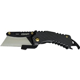 Coast DX126 3 cm Navaja de bolsillo de acero inoxidable con doble bloqueo y mango de nailon